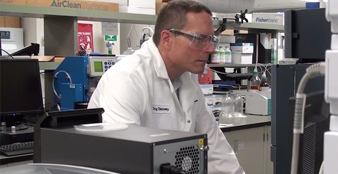 Dr. David Uehling in the Lab.