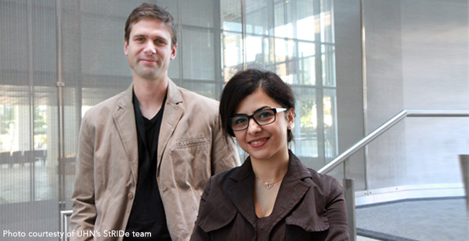 Dr. Benjamin Haibe-Kains and Zhaleh Safikhani pose for a photo